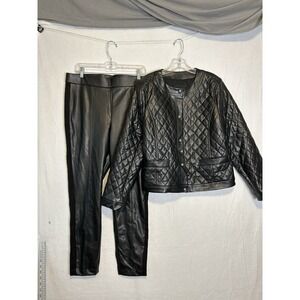 NWT Woman's Black Talbots Set Size Large Jacket, Size 14 Pants. #1445-1446